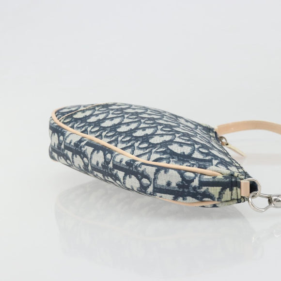 Christian Dior Trotter Canvas Saddle Accessory Pouch PVC Navy Auth 186458V