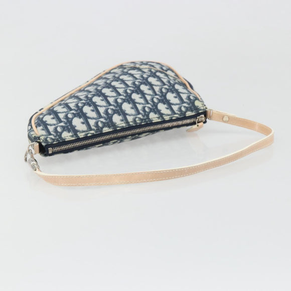 Christian Dior Trotter Canvas Saddle Accessory Pouch PVC Navy Auth 186458V