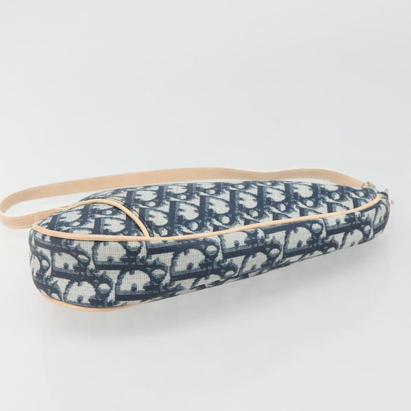 Christian Dior Trotter Canvas Saddle Accessory Pouch PVC Navy Auth 186458V