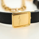 Christian Dior Cannage Caro Chain Pouch Lamb Skin Black Gold Auth 186459SAM-8