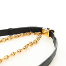Christian Dior Cannage Caro Chain Pouch Lamb Skin Black Gold Auth 186459SAM-14