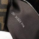 FENDI Zucca Canvas Mamma Baguette Shoulder Bag Black Silver Brown Auth 186462V-11