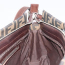 FENDI Zucca Canvas Mamma Baguette Shoulder Bag Black Brown Auth 186464-20