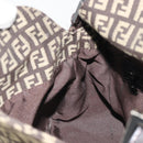 FENDI Zucchino Canvas Mamma Baguette Shoulder Bag Black Auth 186465V-23