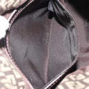 FENDI Zucchino Canvas Mamma Baguette Shoulder Bag Black Auth 186465V-10