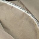 FENDI Zucchino Canvas Mamma Baguette Shoulder Bag White Silver Auth 186466V-27