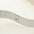 FENDI Zucchino Canvas Mamma Baguette Shoulder Bag White Silver Auth 186466V-8