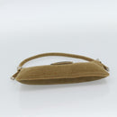 FENDI Mamma Baguette Shoulder Bag Corduroy Brown Silver Auth 186467V-5