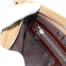 FENDI Mamma Baguette Shoulder Bag Corduroy Brown Silver Auth 186467V-24