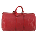 LOUIS VUITTON Epi Keepall 55 Boston Bag Red M42957 LV Auth 186468A-1