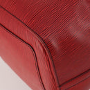 LOUIS VUITTON Epi Keepall 55 Boston Bag Red M42957 LV Auth 186468A-17