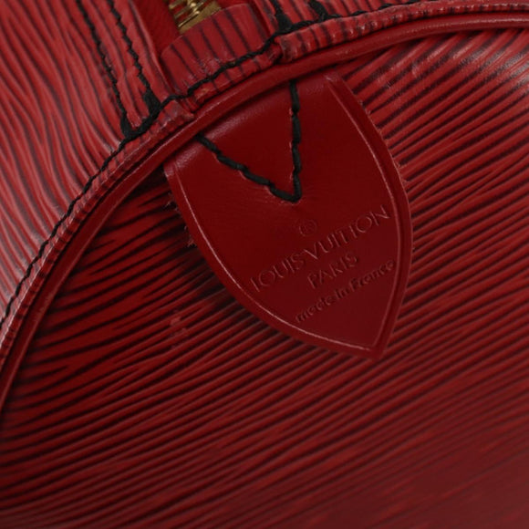 LOUIS VUITTON Epi Keepall 55 Boston Bag Red M42957 LV Auth 186468A