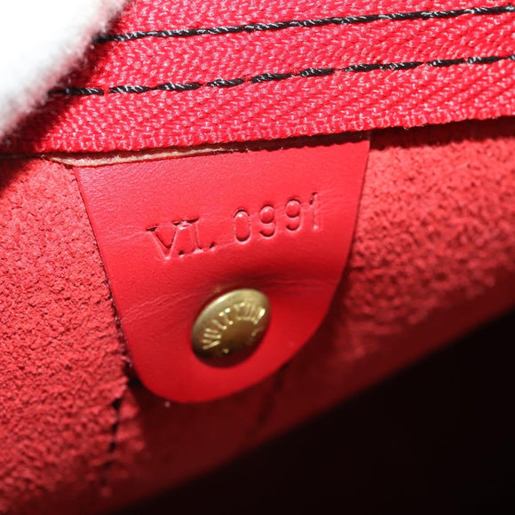 LOUIS VUITTON Epi Keepall 55 Boston Bag Red M42957 LV Auth 186468A