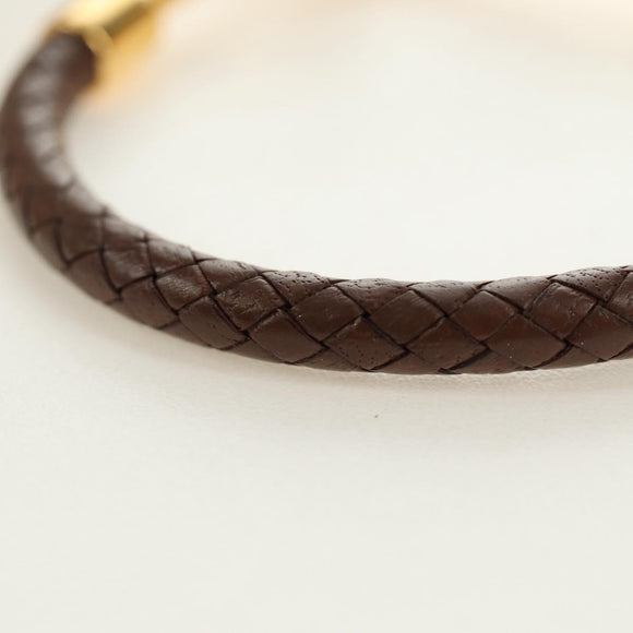 HERMES Jumbo Bracelet Leather Brown Auth 186481V