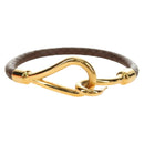 HERMES Jumbo Bracelet Leather Brown Auth 186481V-2
