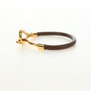 HERMES Jumbo Bracelet Leather Brown Auth 186481V-4