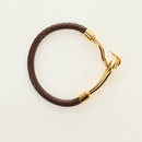 HERMES Jumbo Bracelet Leather Brown Auth 186481V-6