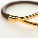 HERMES Jumbo Bracelet Leather Brown Auth 186481V-7