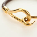 HERMES Jumbo Bracelet Leather Brown Auth 186481V-8