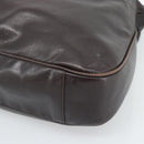 GUCCI Bamboo Shoulder Bag Leather 2way Brown Gold 001 2852 1577 Auth 186540-9
