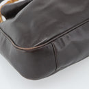 GUCCI Bamboo Shoulder Bag Leather 2way Brown Gold 001 2852 1577 Auth 186540-16