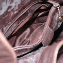 GUCCI Bamboo Shoulder Bag Leather 2way Brown Gold 001 2852 1577 Auth 186540-11