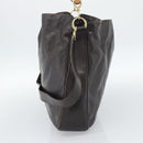 GUCCI Bamboo Shoulder Bag Leather 2way Brown Gold 001 2852 1577 Auth 186540-4