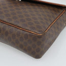CELINE Macadam Canvas Shoulder Bag PVC Leather Brown Gold Auth 186541-10