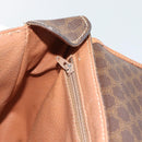 CELINE Macadam Canvas Shoulder Bag PVC Leather Brown Gold Auth 186541-19