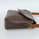 CELINE Macadam Canvas Shoulder Bag PVC Leather Brown Gold Auth 186541-5