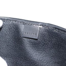 CELINE Macadam Canvas Pouch PVC Leather Black Gold Auth 186542A-8