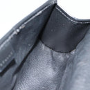 CELINE Macadam Canvas Pouch PVC Leather Black Gold Auth 186542A-11