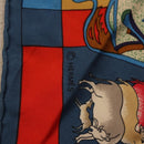 HERMES Carre 90 Scarf ""fantaisies indiennes"" Silk Red Auth 186543-12