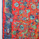 HERMES Carre 90 Scarf ""fantaisies indiennes"" Silk Red Auth 186543-5