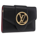 LOUIS VUITTON Portefeuille LV Pont Neuf Compact Leather M69175 Auth 186544M-1