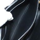 CELINE Chain Shoulder Bag Leather Black Gold Auth 186545SAM-26