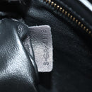 CELINE Chain Shoulder Bag Leather Black Gold Auth 186545SAM-11