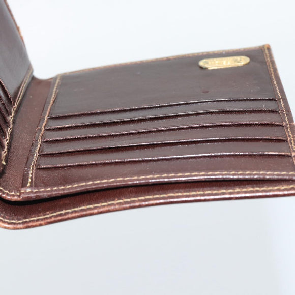 FENDI Zucca Canvas Bifold Wallet Black Brown Auth 186546