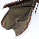 FENDI Zucca Canvas Bifold Wallet Black Brown Auth 186546-10