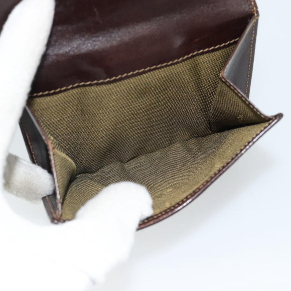 FENDI Zucca Canvas Bifold Wallet Black Brown Auth 186546