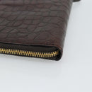 Miu Miu Day Planner Cover Leather Croco Embossed Brown Gold Auth 186547A-15