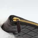 Miu Miu Day Planner Cover Leather Croco Embossed Brown Gold Auth 186547A-8