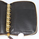 Miu Miu Day Planner Cover Leather Croco Embossed Brown Gold Auth 186547A-20