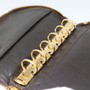 Miu Miu Day Planner Cover Leather Croco Embossed Brown Gold Auth 186547A-10