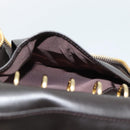 Miu Miu Day Planner Cover Leather Croco Embossed Brown Gold Auth 186547A-22