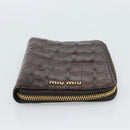 Miu Miu Day Planner Cover Leather Croco Embossed Brown Gold Auth 186547A-6