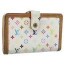 LOUIS VUITTON Multicolor Porte MonnaieViennois Wallet White M92987 Auth 186548-1