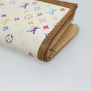 LOUIS VUITTON Multicolor Porte MonnaieViennois Wallet White M92987 Auth 186548-15