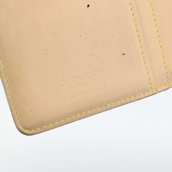 LOUIS VUITTON Multicolor Porte MonnaieViennois Wallet White M92987 Auth 186548