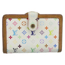 LOUIS VUITTON Multicolor Porte MonnaieViennois Wallet White M92987 Auth 186548-13